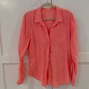 Lilly Pulitzer size L linen Button-Up Shirt